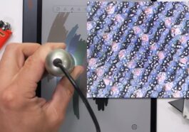 Viewing a color E-ink display under a 230x digital microscope