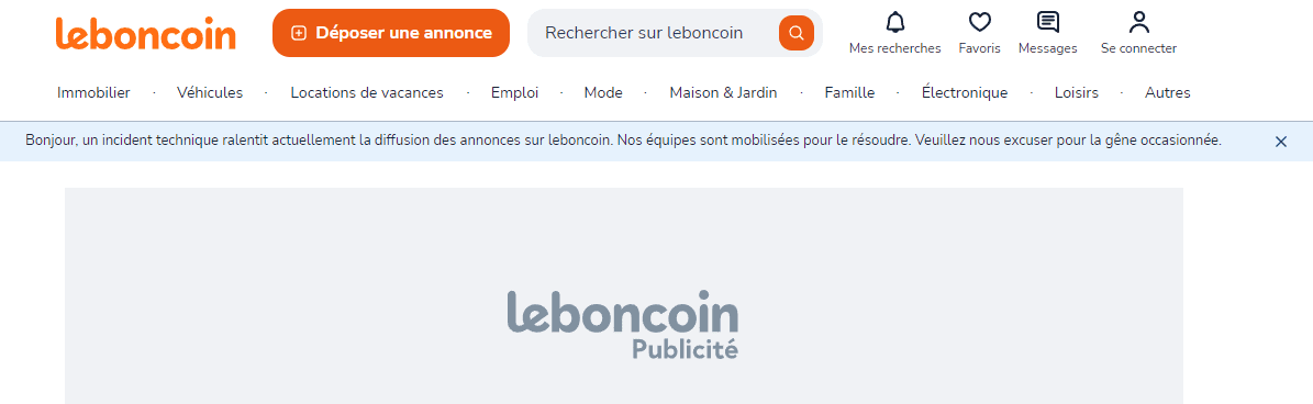Leboncoin bug: La mise en ligne d'annonces impossible depuis plus de 72h 2 Leboncoin Bandeau Bug