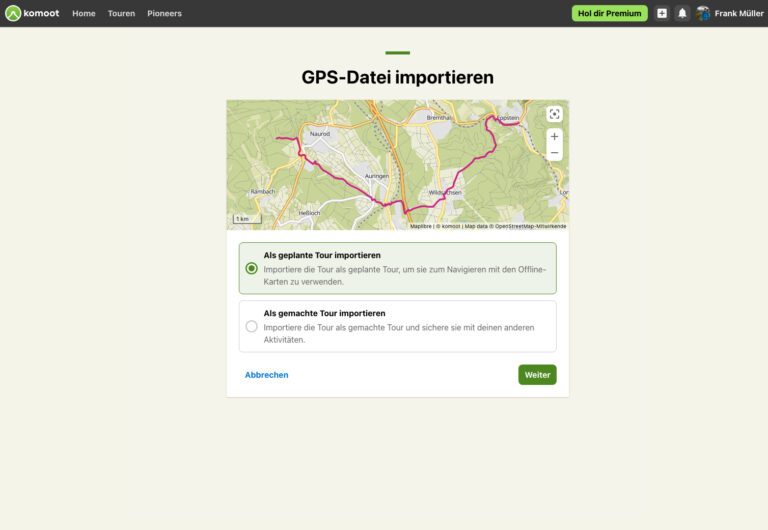Apple Watch : Télécharger des traces GPX pour la navigation 7 Apple Watch Import Komoot 03