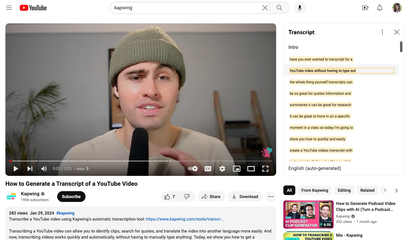 Comment transcrire des vidéos YouTube : Guide 2024 6 1714713838 460 Comment transcrire des videos YouTube Guide 2024