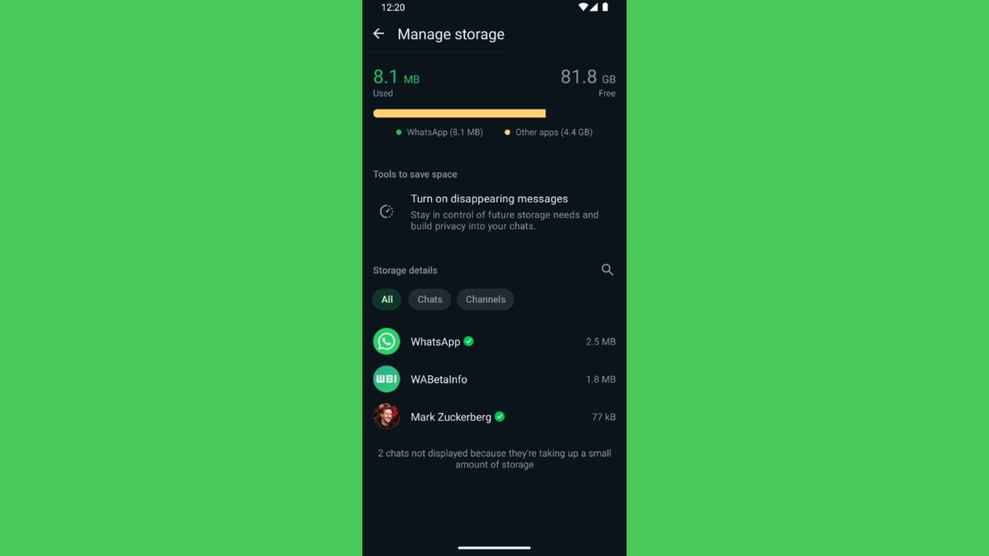 WhatsApp pour Android se met à jour avec une fonction qui facilite la tâche de libérer de l'espace de stockage 3 WhatsApp pour Android se met à jour avec une fonctionnalité qui facilite la libération de stockage