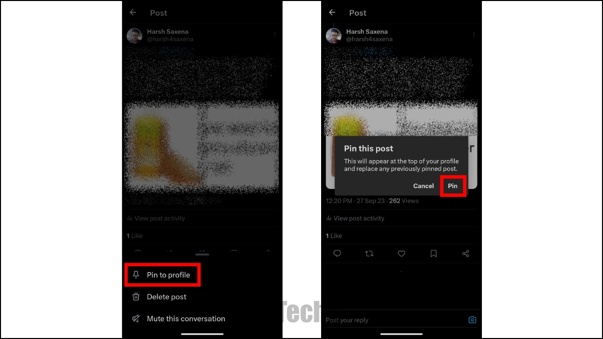 Épingler un tweet sur mobile