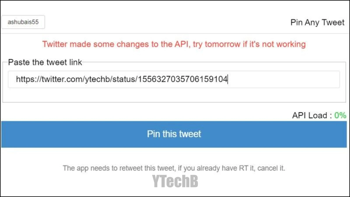 Épingler le tweet de quelqu'un d'autre sur votre profil en utilisant un site Web tiers