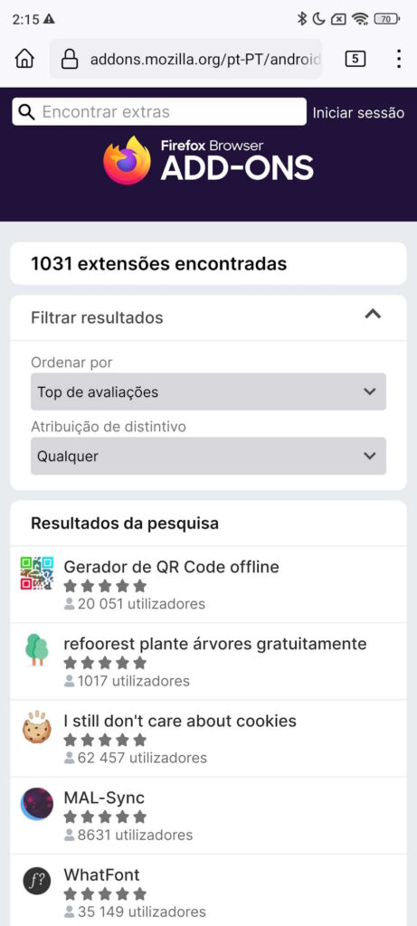 Mozilla montre l'exemple et les extensions Firefox sur Android continuent d'augmenter 3 Extensions du navigateur Firefox Mozilla