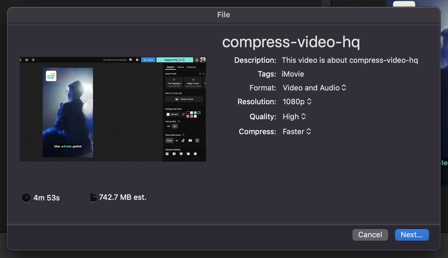 Comment compresser des fichiers vidéo (sans perdre la qualité) 8 1714973085 805 Comment compresser des fichiers video sans perdre la qualite