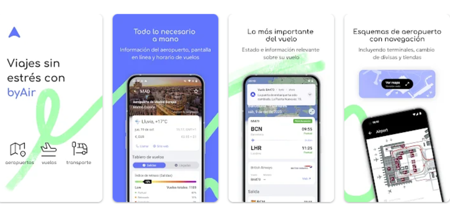 Comment suivre un vol en temps réel depuis un téléphone portable 6 Capture d'écran de byAir