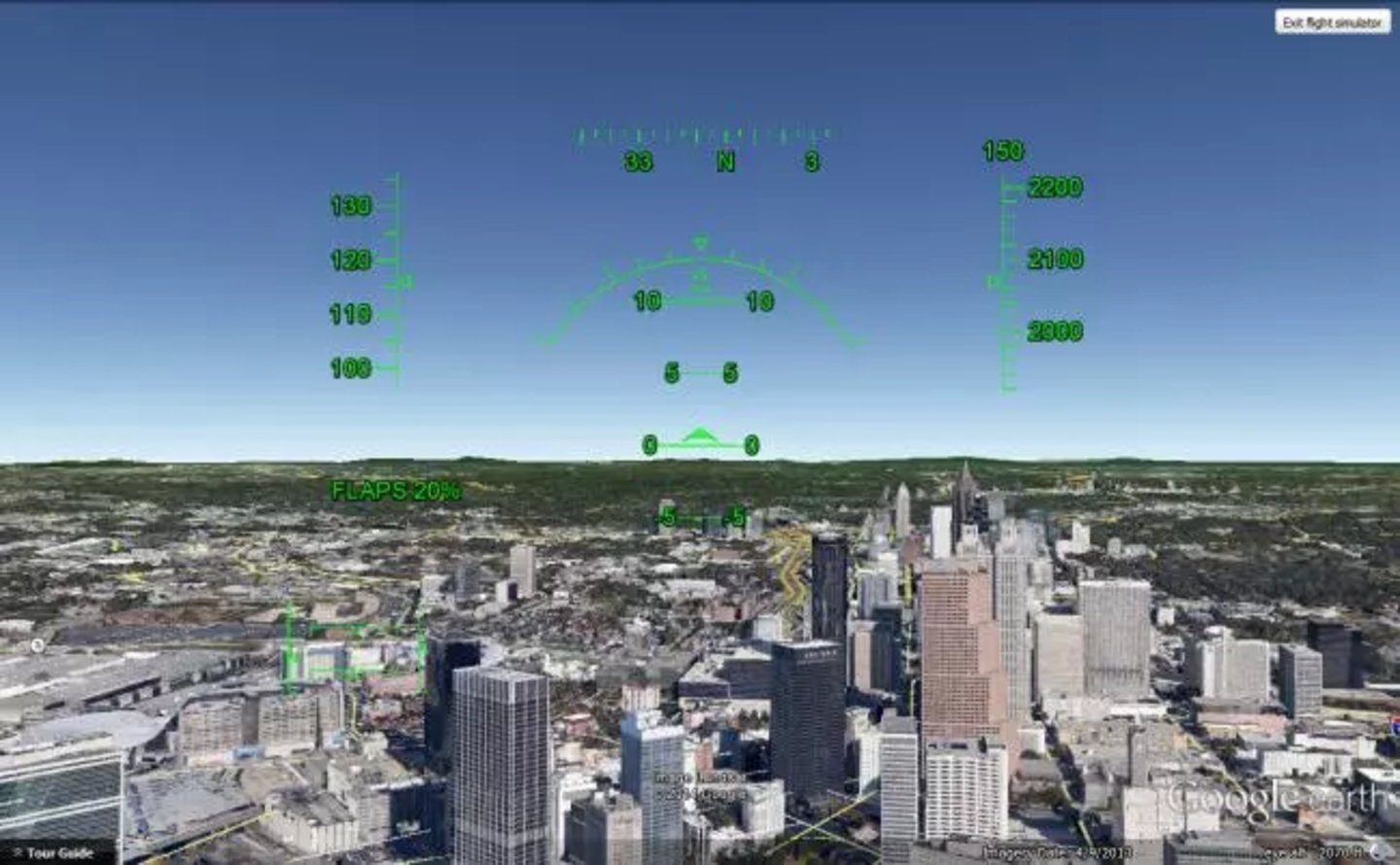 Tous les jeux secrets cachés par Google : liste complète 6 Simulateur de vol Google Earth