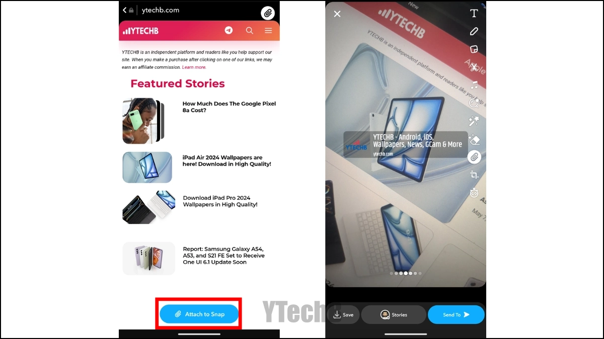 Comment ajouter un lien à votre profil public Snapchat 5 Lien ajouté à un snap ou une story Snapchat
