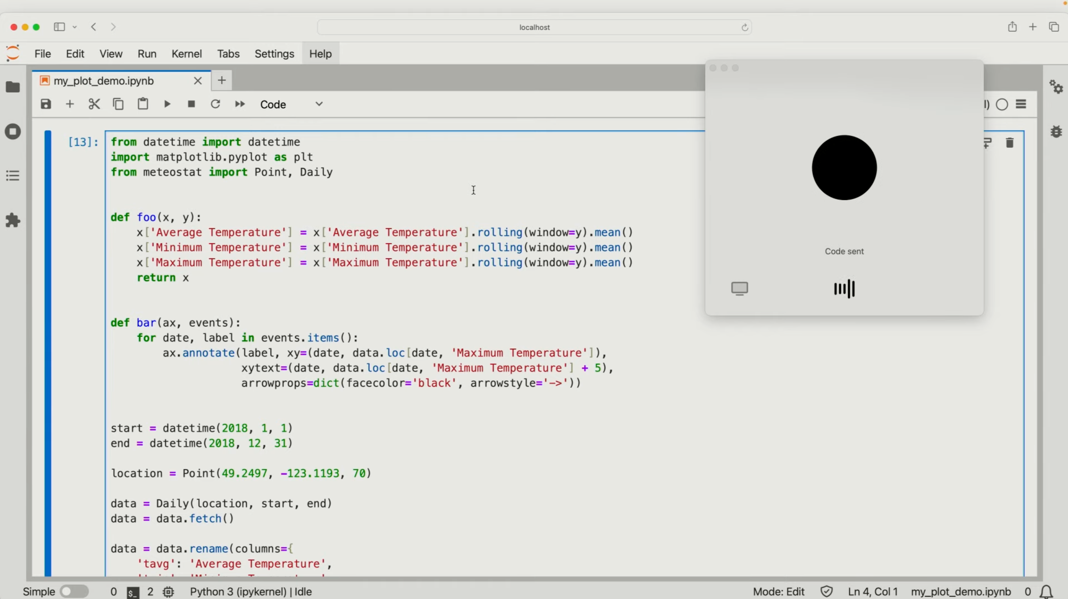 ChatGPT lance une nouvelle conception et une application de bureau gratuite pour macOS et Windows 3 App de ChatGPT analysant du code