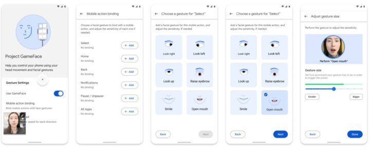 Le projet GameFace de Google