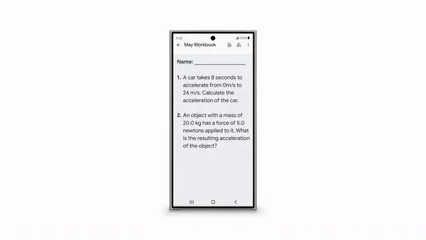 cercle pour rechercher nouvelle fonctionnalité de résolution mathématique