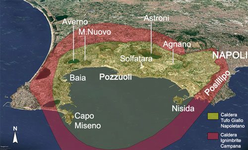 Des secousses sismiques "semblables à des explosions" aux Campi Flegrei : une étude révèle des signes de potentielles éruptions freatiques 3 La caldera des Campi Flegrei. Crédit: INGV