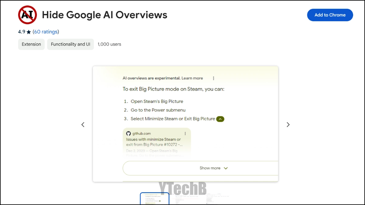 Comment désactiver l'Aperçu AI depuis la recherche Google à l'aide d'une extension Chrome?