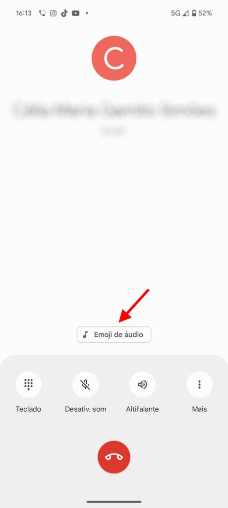 Android emojis áudio chamadas novidade