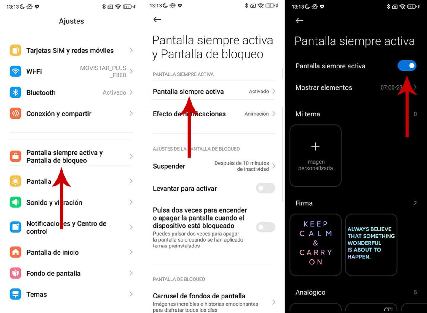Activer Always on Display sur un Xiaomi