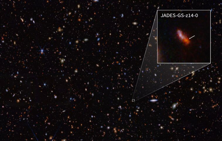 Une galaxie extraordinairement lumineuse bat le record de l'objet céleste le plus éloigné jamais observé 1 Extraordinarily bright galaxy breaks the record for most distant celestial object ever observed