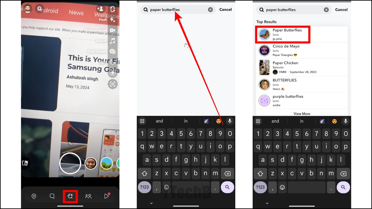 3 Meilleures façons de débloquer l'Objectif Papillons sur Snapchat 2 Utilisation de l'Explorateur de Filtres