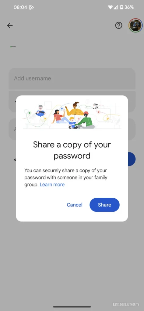 Android permet désormais de partager des mots de passe entre les membres d'une même famille 3 Android partage des mots de passe en famille Google