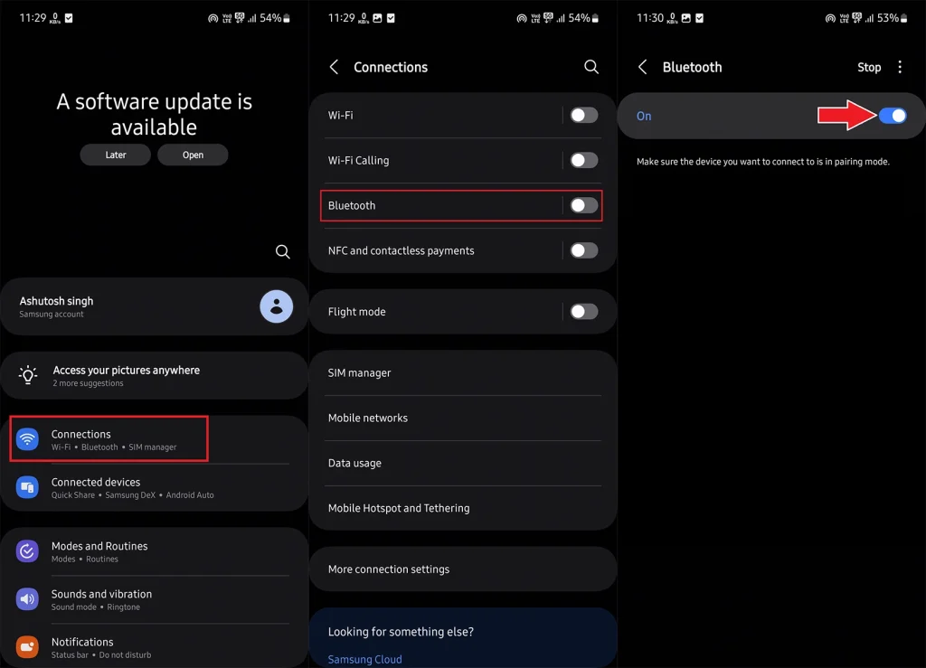 Comment connecter les AirPods à un téléphone Samsung Galaxy 2 Connect AirPods to Samsung Phone