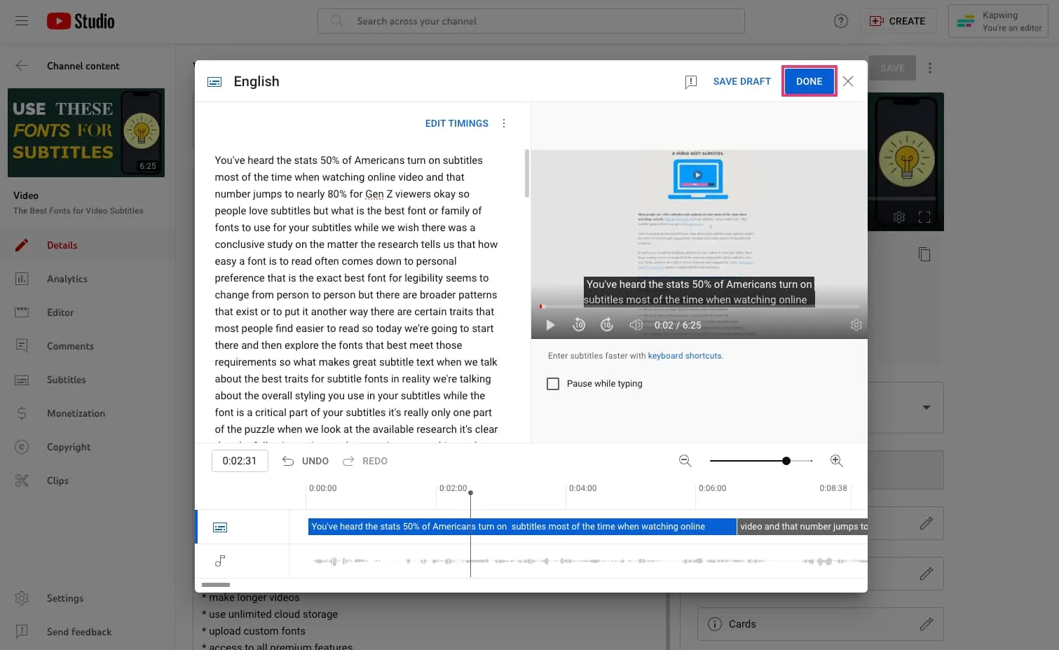 Comment ajouter des sous-titres à n'importe quelle vidéo YouTube en 4 étapes faciles 29 Comment Modifier Les Sous Titres Automatiques Sur Youtube 5