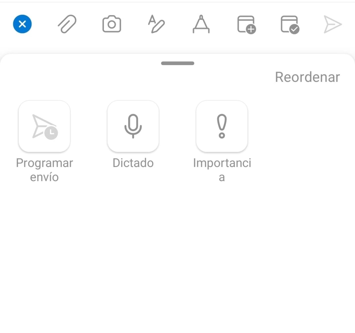 Comment programmer un e-mail Outlook depuis un téléphone mobile 3 Bouton de programmation d'envoi dans l'application Outlook pour téléphone portable