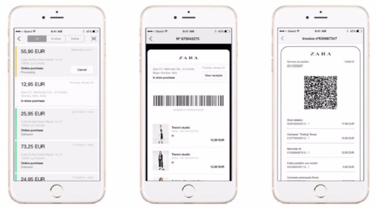 Comment recevoir et consulter des tickets dans l'application Zara 3 Section Wallet de l'application Zara