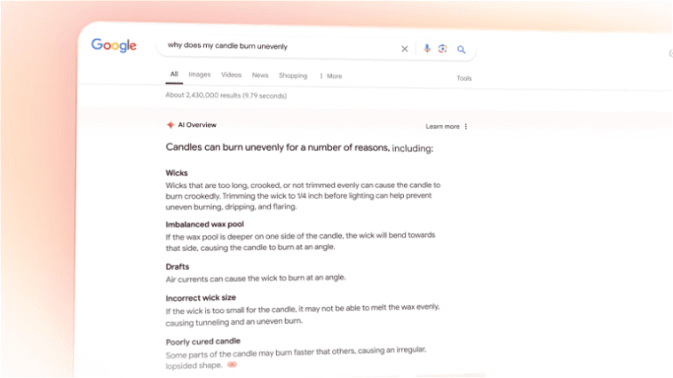 Comment déjà tester AI Overview, la nouvelle expérience de recherche de Google basée sur l'IA générative 1 Comment tester AI Overview, la nouvelle expérience de recherche de Google basée sur l'IA générative