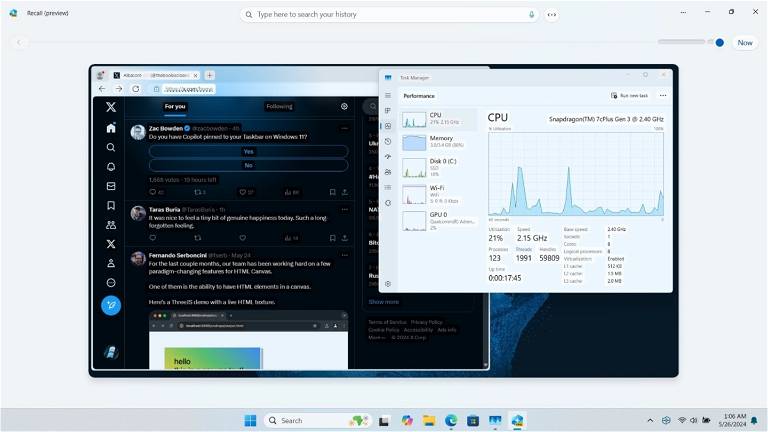 Ils parviennent à ce que Recall fonctionne sur un ordinateur qui ne répond pas aux exigences de Microsoft 2 Ils ont réussi à faire fonctionner Recall sur un ordinateur qui ne répond pas aux exigences de Microsoft