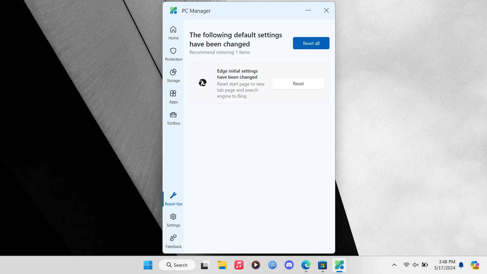 L'application Microsoft Pushy veut que vous fassiez la "réparation" de votre PC en passant à Bing 2 Lapplication Microsoft Pushy veut que vous le fassiez quotreparationquot votre