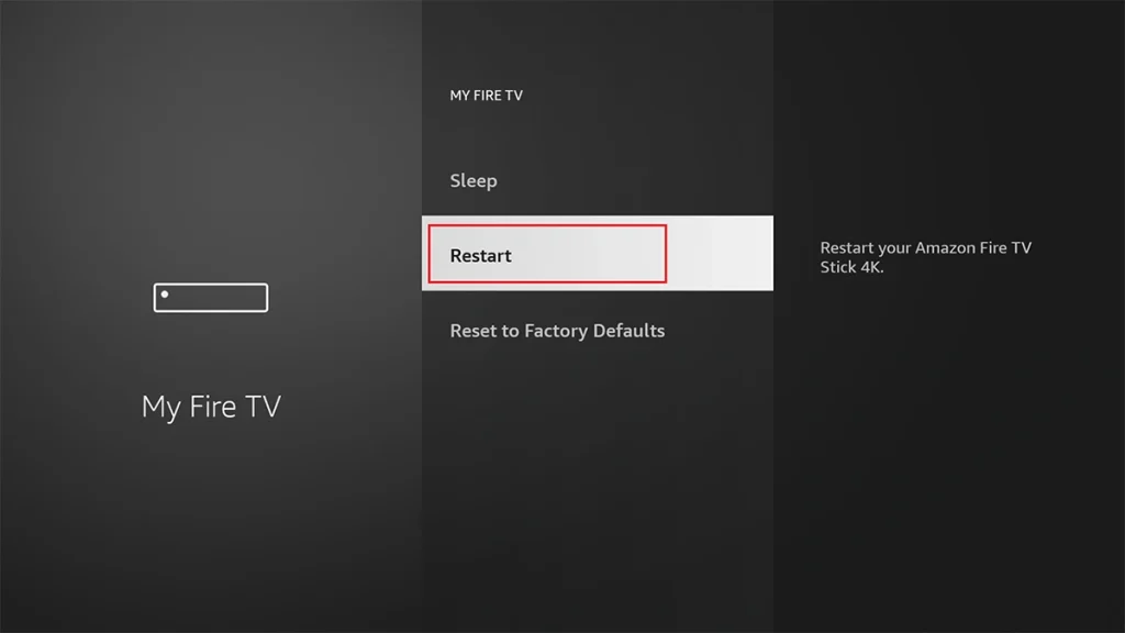 L'écran d'accueil de Fire Stick ne se charge pas - Vous devriez essayer ces 11 solutions 2 Redémarrer pour l'écran d'accueil qui ne se charge pas