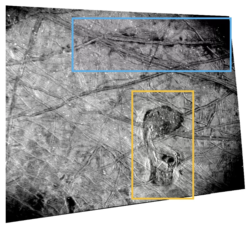 Les images Juno de la NASA montre un déplacement de la coquille de glace au-dessus de l'océan souterrain d'Europe 2 Les images Juno de la NASA suggerent un deplacement de