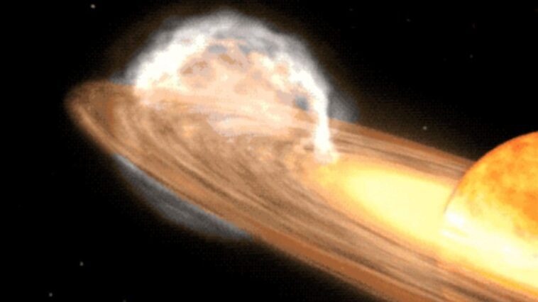 Nous allons assister à l'explosion d'une étoile: sera visible de la Terre pendant une semaine 1 Illustration de l'explosion de la nova T Coronae Borealis (T CrB), également connue sous le nom de Blaze Star (étoile