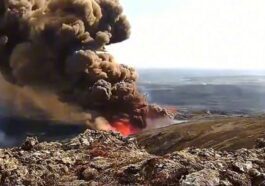 L'ultima eruzione in Islanda. Credit: mbl.is / screenshot Twitter