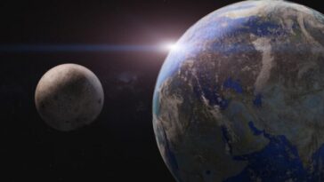 Que se passerait-il sur Terre si la Lune disparaissait demain 23 Illustration de la Lune près de la Terre
