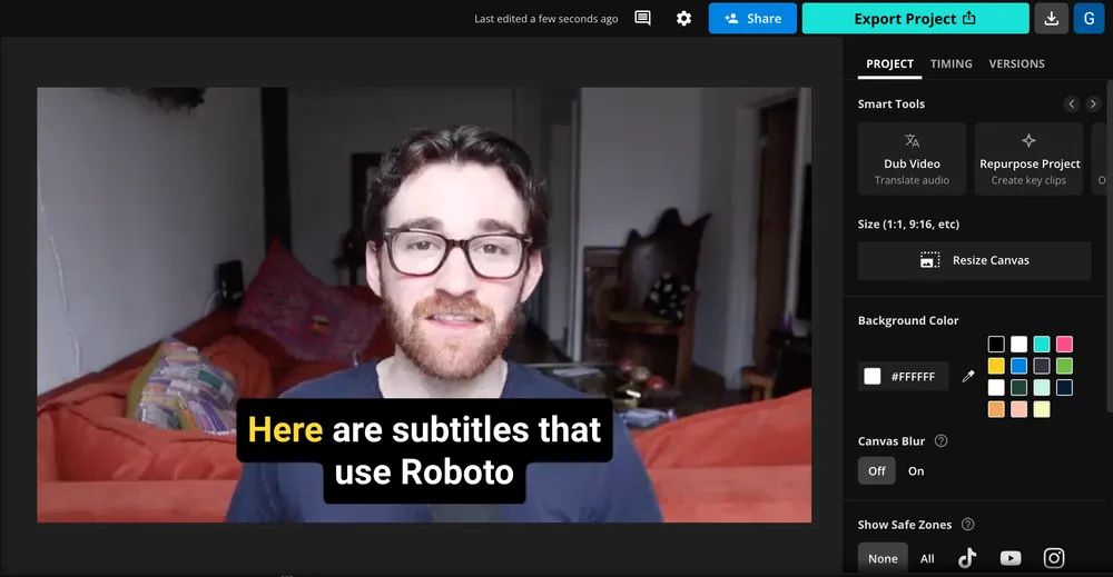 Les meilleures polices pour les sous-titres et les légendes vidéo (Recherche) 11 Roboto Font Subtitle Youtube Video