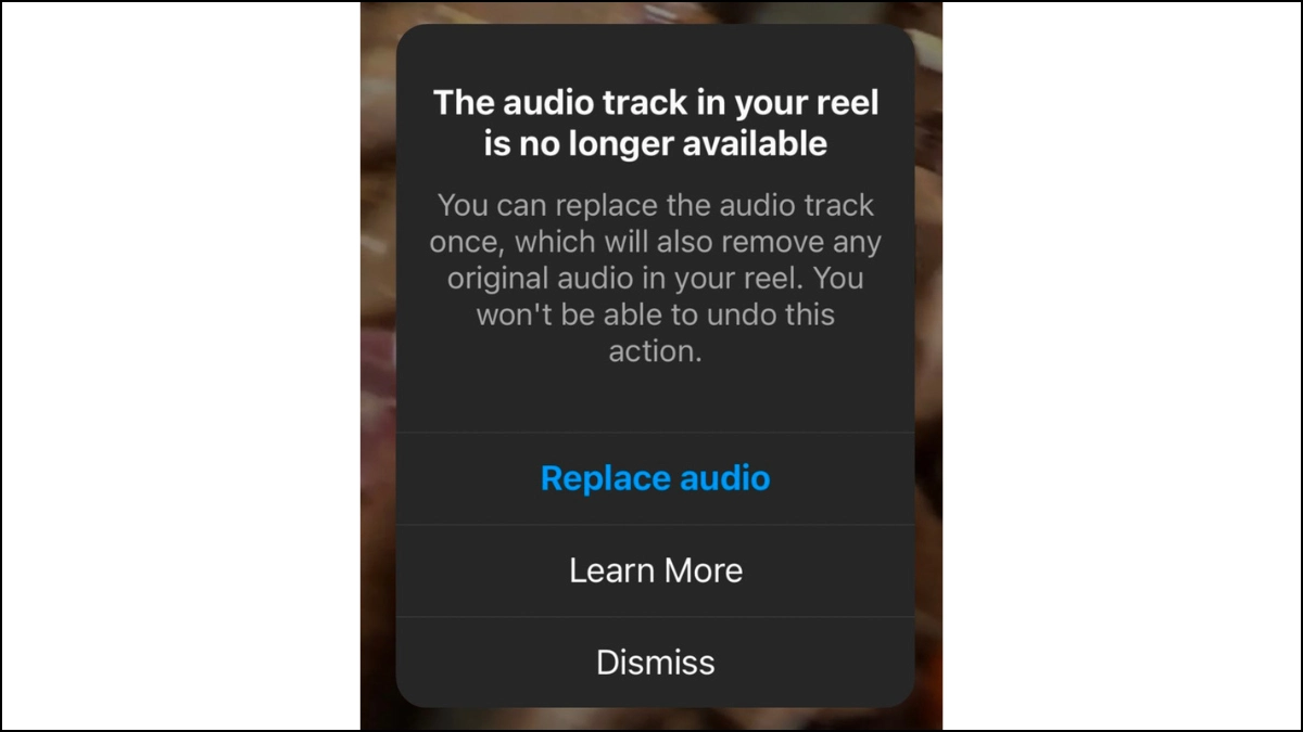 Comment remplacer l'audio non disponible sur des reels existants ?