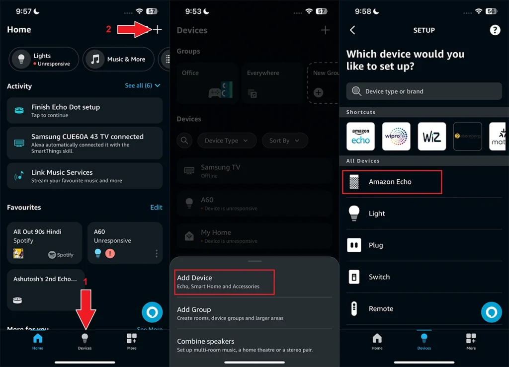 Comment connecter Alexa à l'iPhone (via Bluetooth ou WiFi) 4 Connecter l'appareil Alexa à l'iPhone