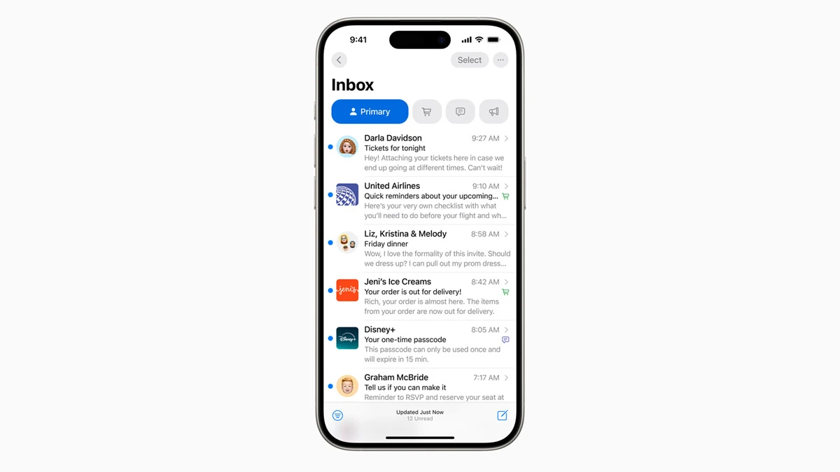Fonctionnalités iOS 18, Date de sortie, Appareils compatibles et plus encore 9 Nouvelle application Mail d'iOS 18