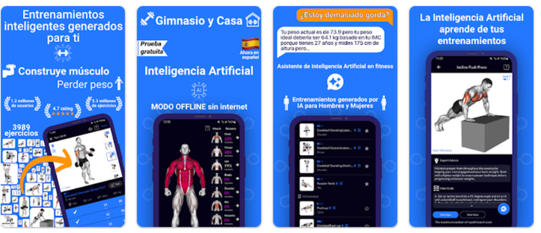 Les 4 meilleures applications pour faire de l'exercice avec des haltères et enregistrer les poids et les routines 5 Application FitAI