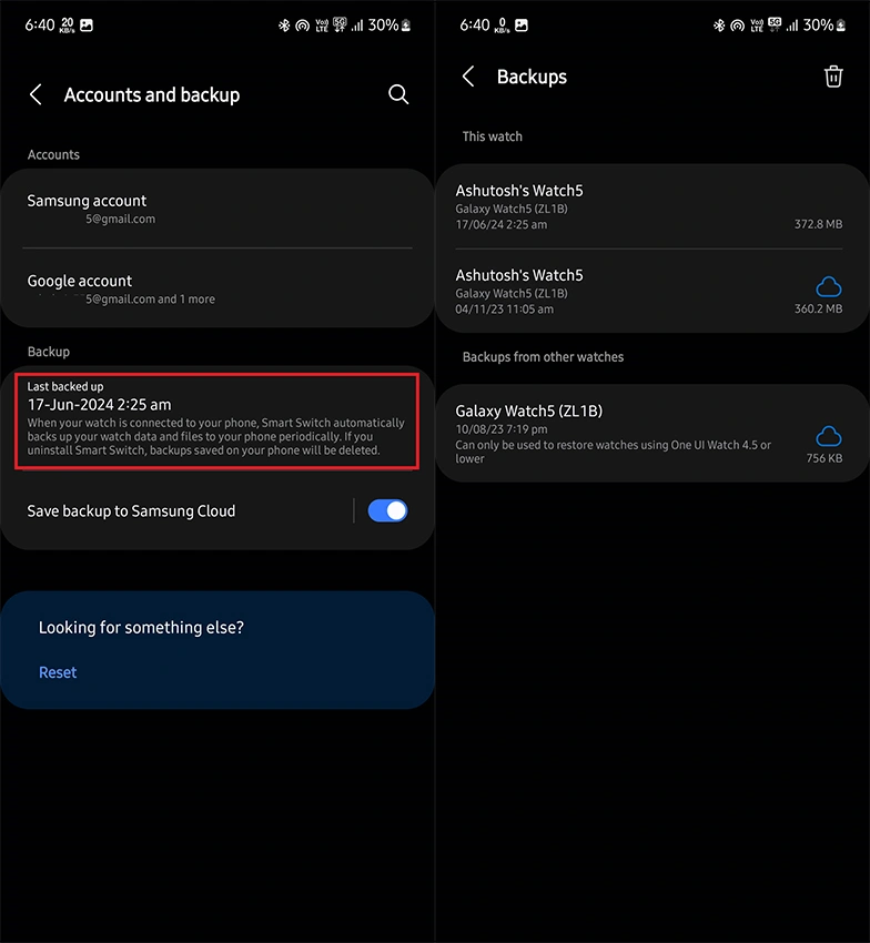 Comment sauvegarder une Galaxy Watch