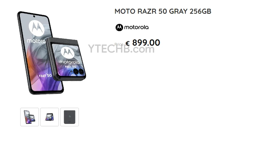 Fuite de prix du Moto Razr 50