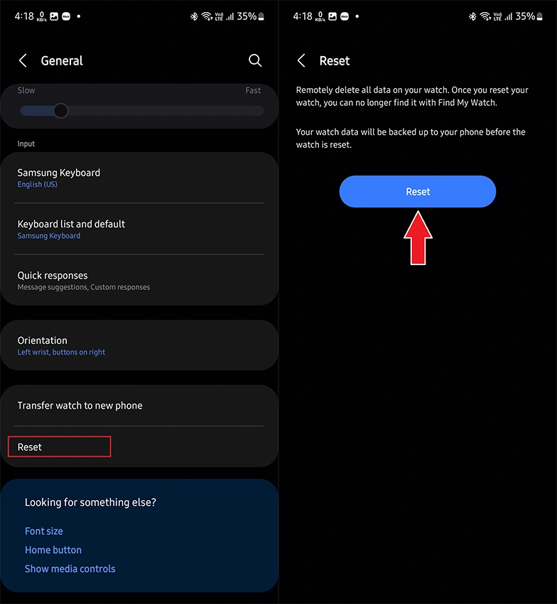 Comment réinitialiser Galaxy Watch