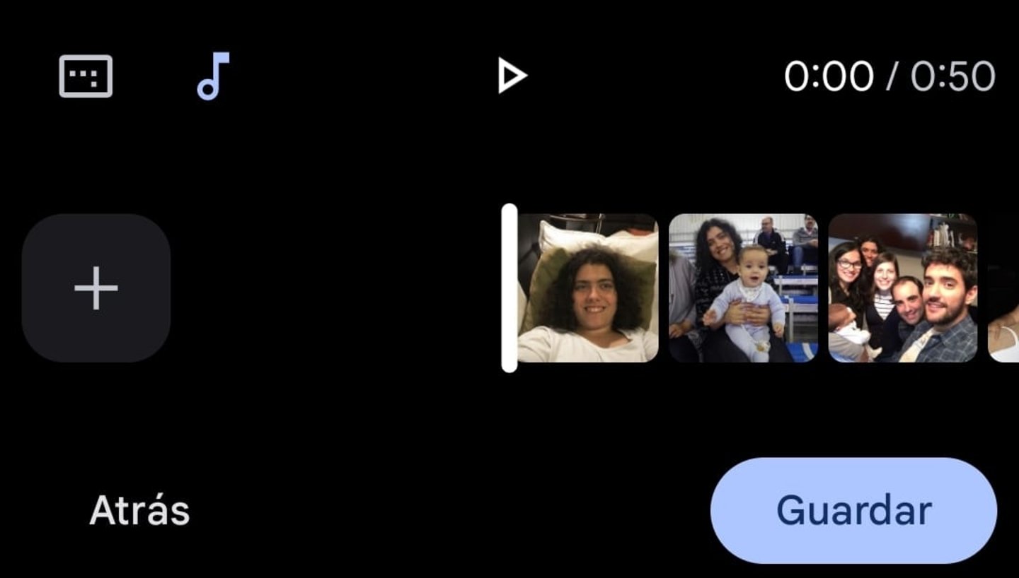 Comment faire une vidéo d'anniversaire avec Google Photos 3 Bouton pour ajouter des photos dans une vidéo Google Photos