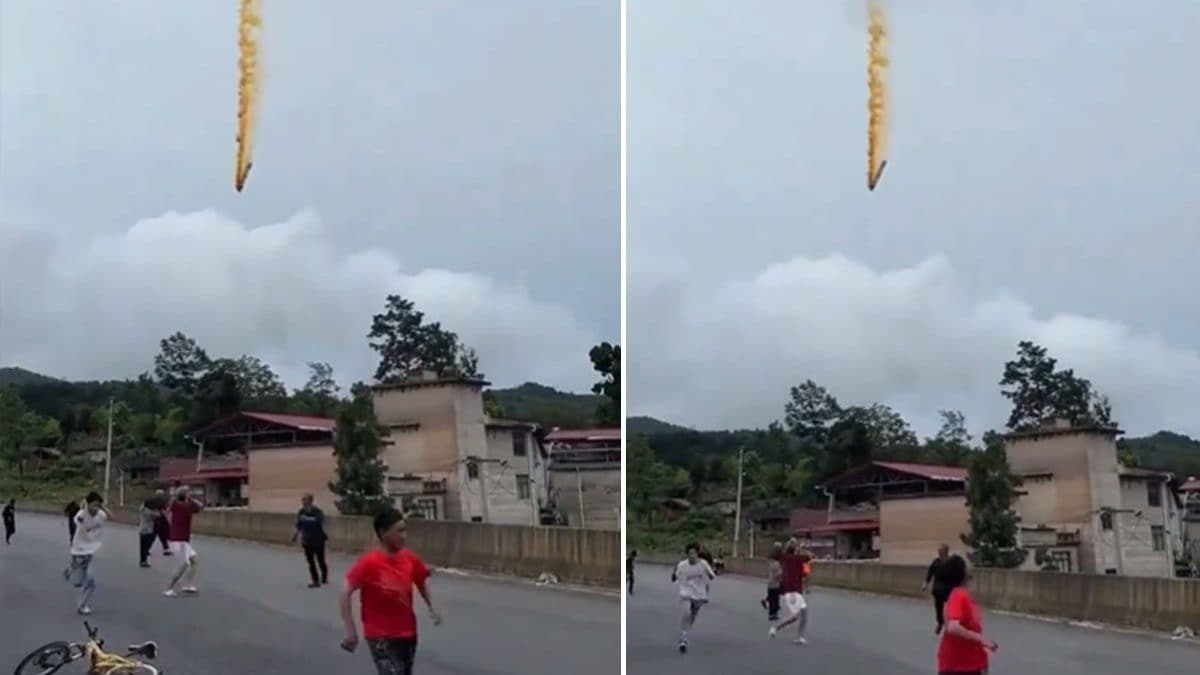 Une partie d'une fusée spatiale tombe près d'une ville de Chine: les images impressionnantes 2 Immagine