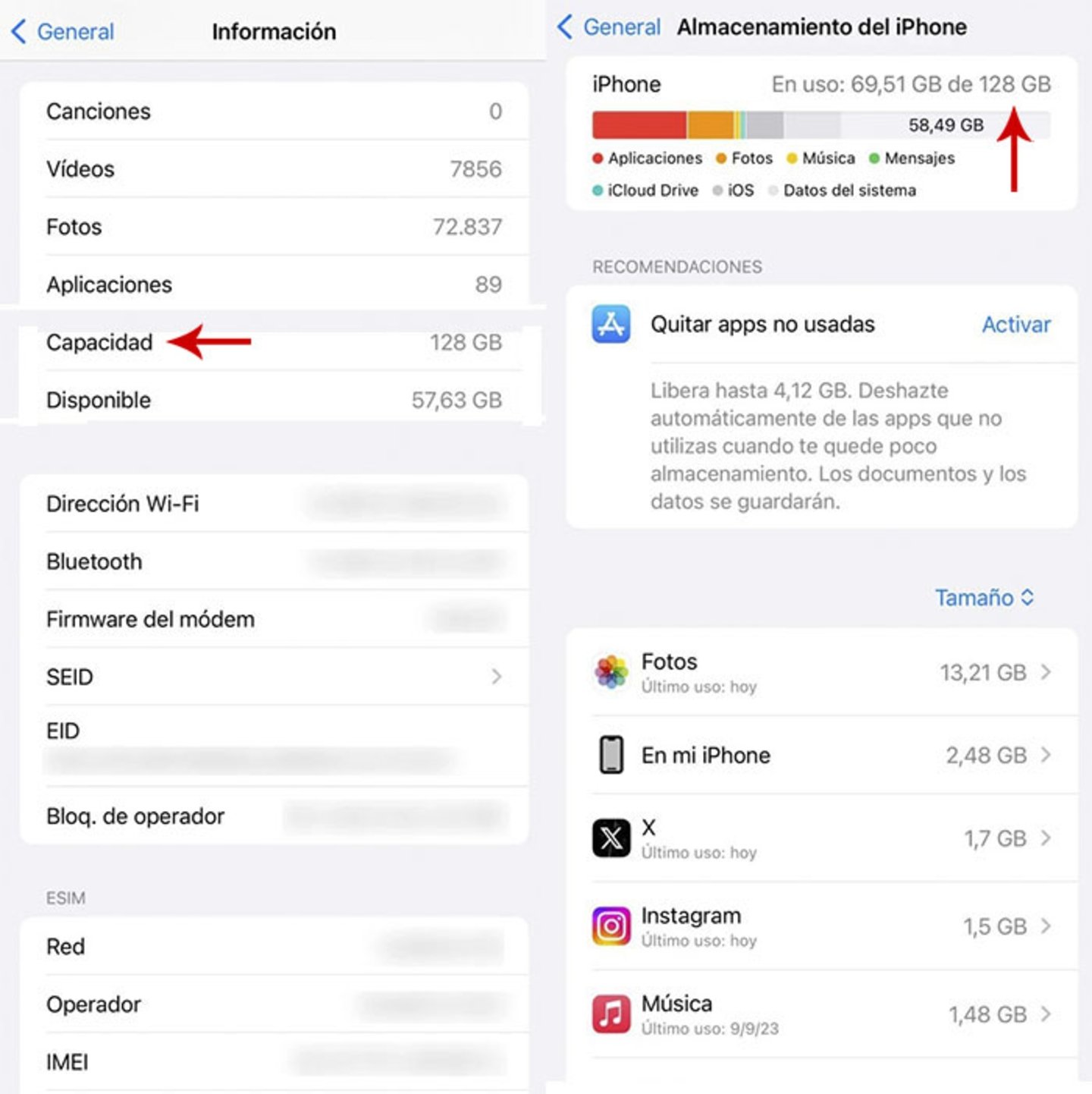 Comment savoir combien de stockage votre téléphone mobile a et combien vous en avez besoin 6 Savoir combien de stockage a mon iPhone