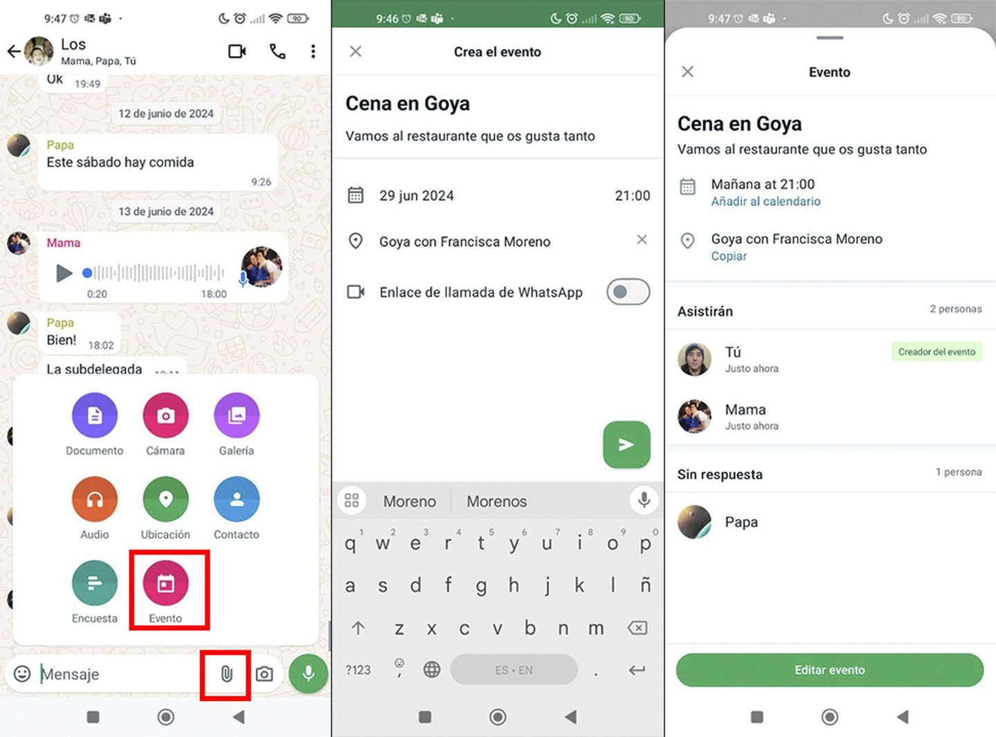 WhatsApp lance une nouveauté utile qui vous facilitera l'organisation de rencontres: les événements 3 Comment créer un événement sur WhatsApp