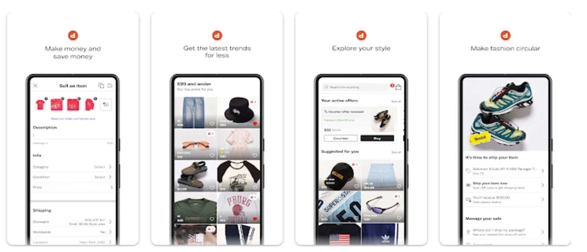 4 applications similaires à Vinted pour vendre des vêtements en ligne 3 Imágenes de la app Depop