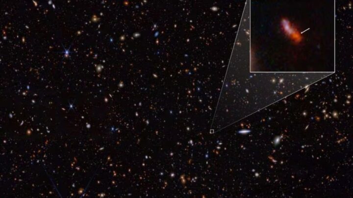 C'est la galaxie la plus ancienne jamais photographiée 2 Image de la galaxie la plus lointaine jamais photographiée par le télescope spatial James Webb