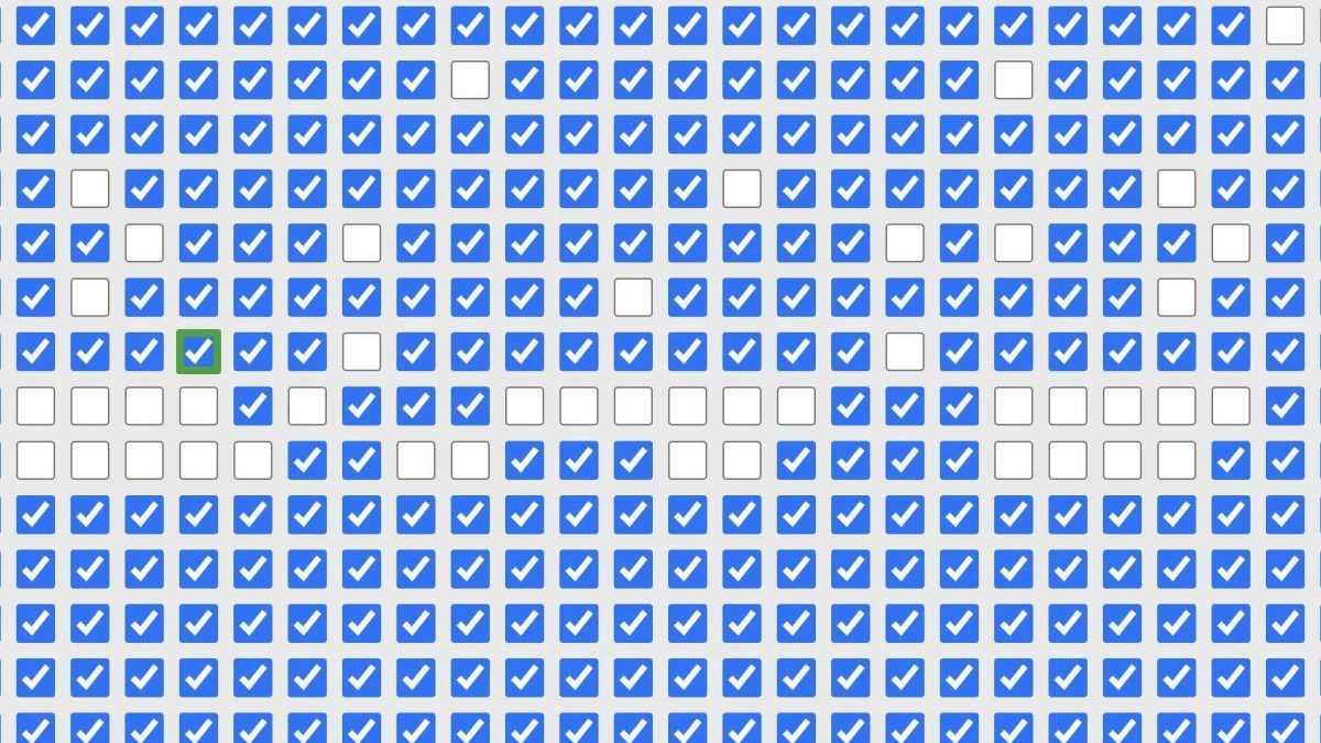J'ai passé tout un après-midi derrière le jeu vidéo le plus inutile du monde : qu'est-ce que One Million Checkboxes 2 Image