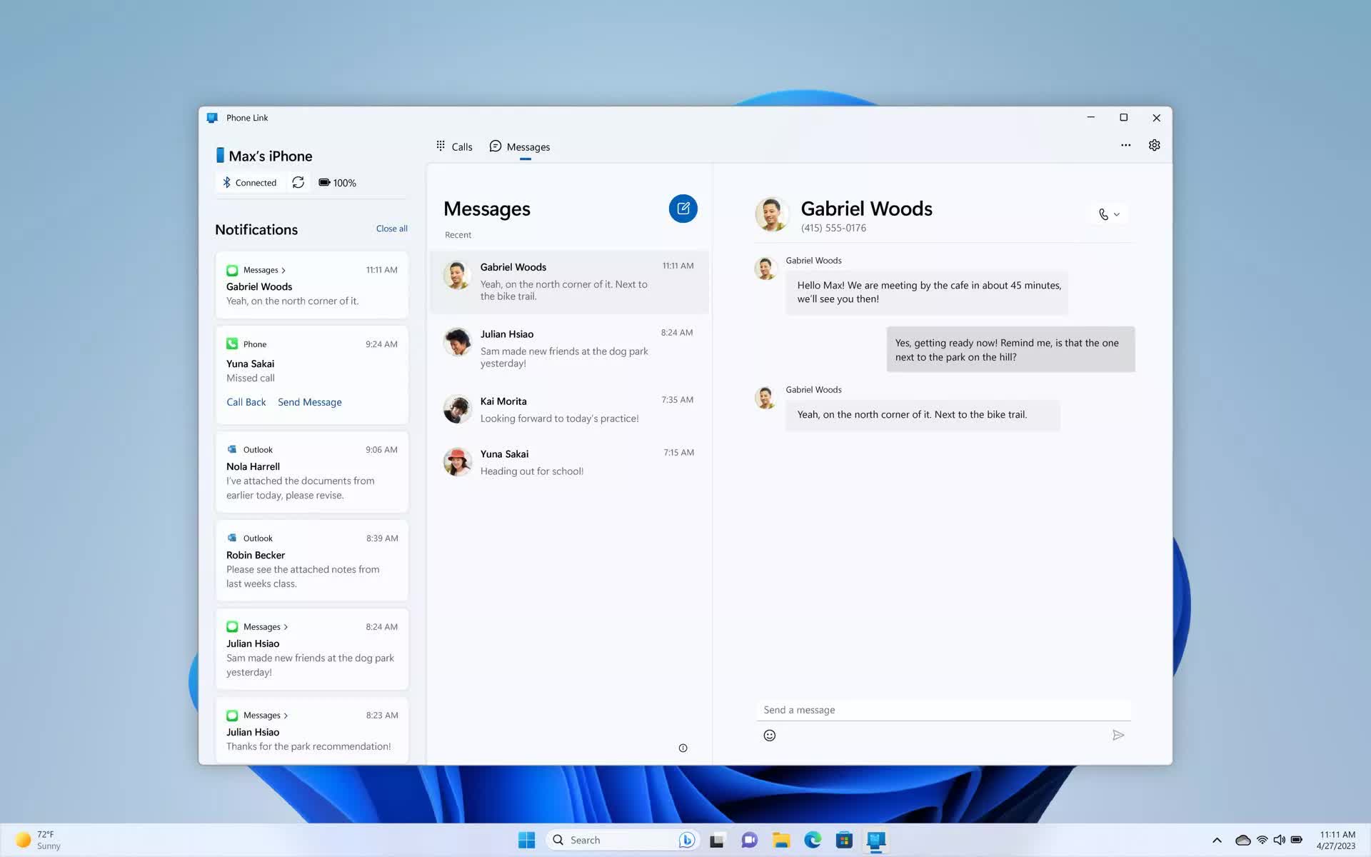 Le menu Démarrer de Windows 11 bénéficie d'une intégration permanente de Phone Link, si vous le souhaitez 2 Le menu Demarrer de Windows 11 beneficie dune integration permanente